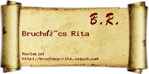 Bruchács Rita névjegykártya