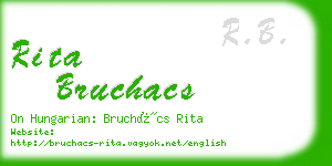 rita bruchacs business card